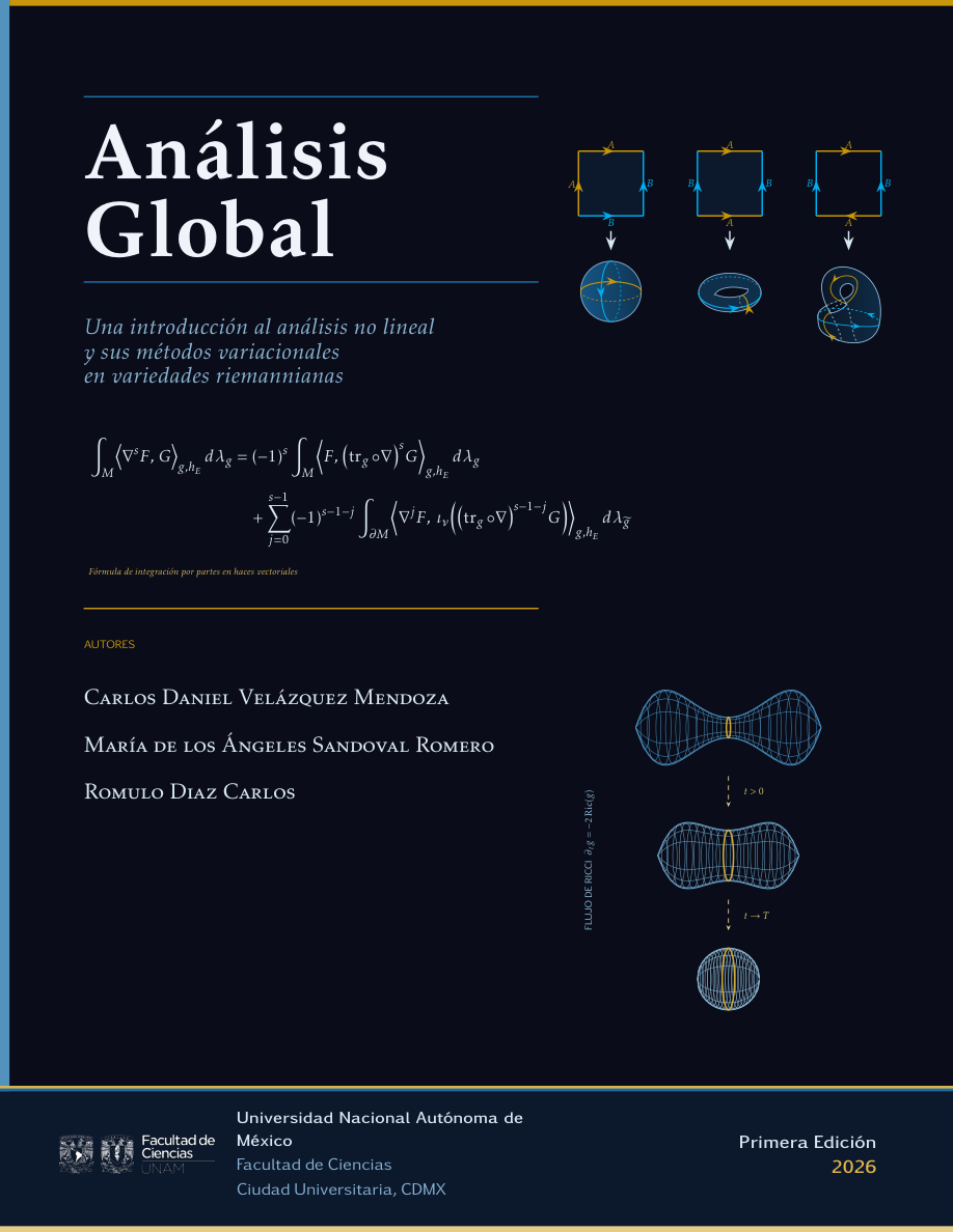 Preliminary cover of the book manuscript Análisis global